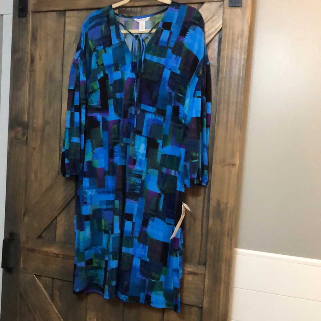 London Times Woman Geometric Dress Size 2x